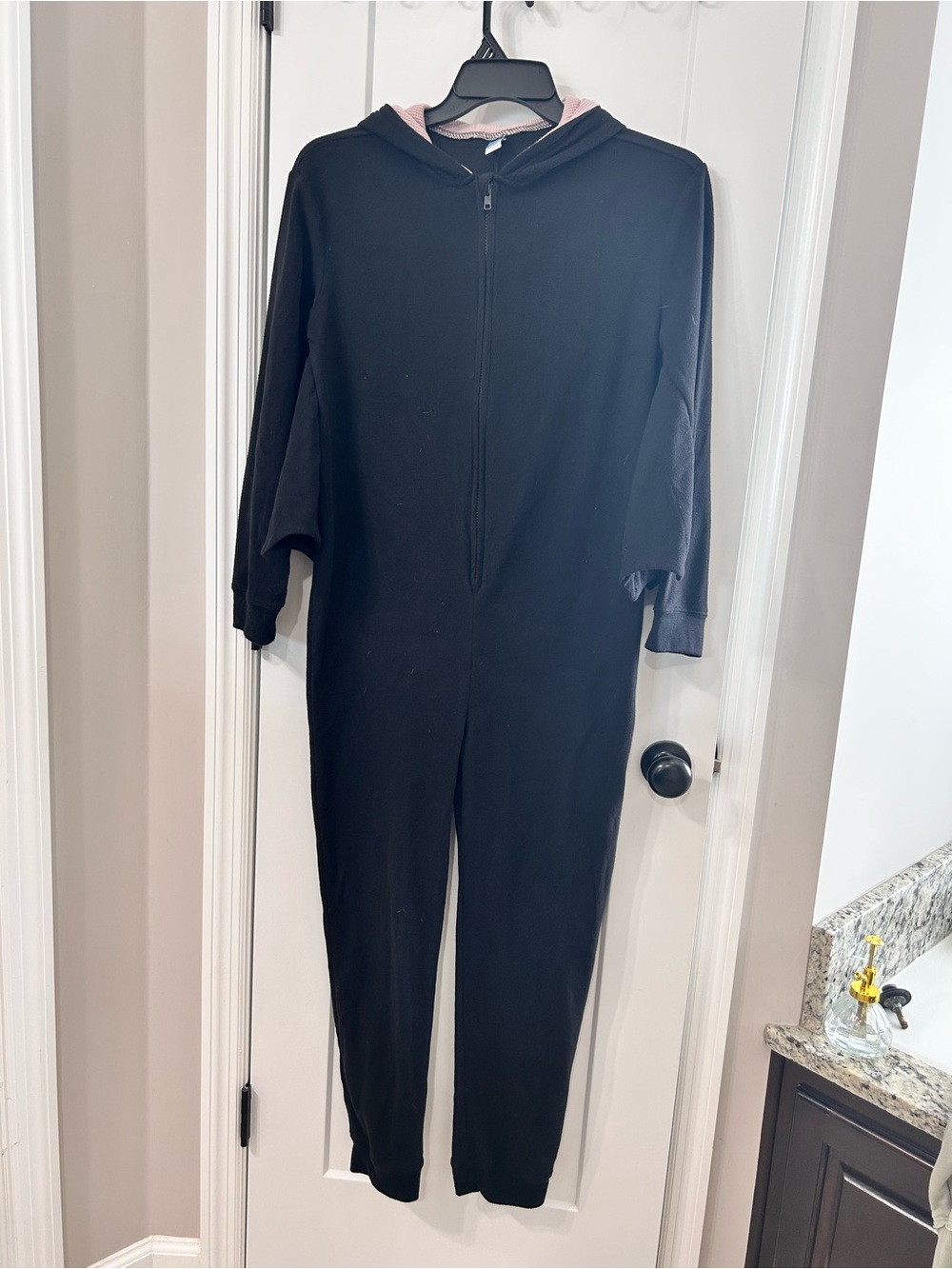 Old Navy Black Bat Kids Hoodie Onesie with Pink Ear Lining - Picture 4 of 7
